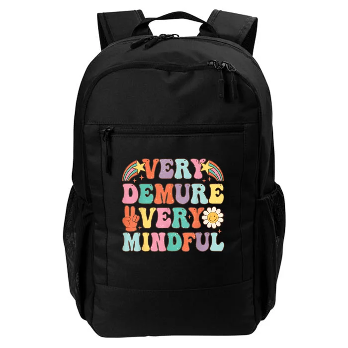 Funny Very Demure Very Mindful Trend Demure & Mindful Retro Daily Commute Backpack