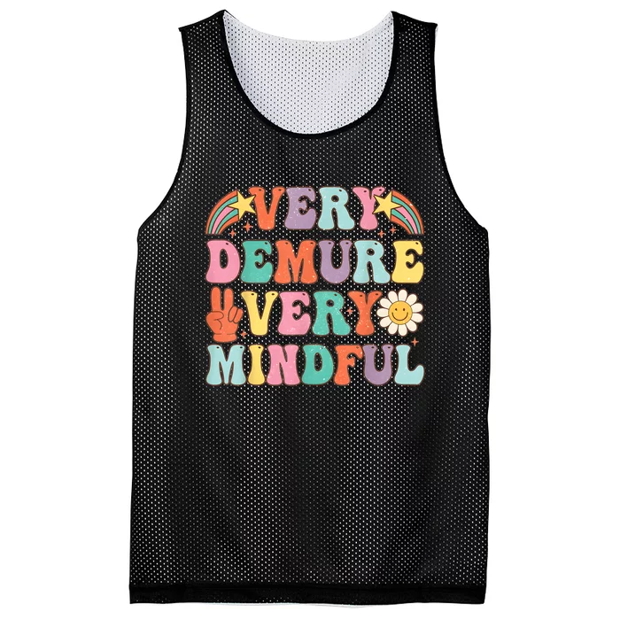 Funny Very Demure Very Mindful Trend Demure & Mindful Retro Mesh Reversible Basketball Jersey Tank