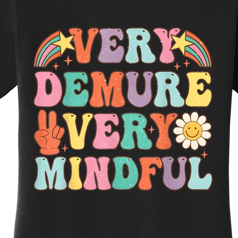 Funny Very Demure Very Mindful Trend Demure & Mindful Retro Women's T-Shirt