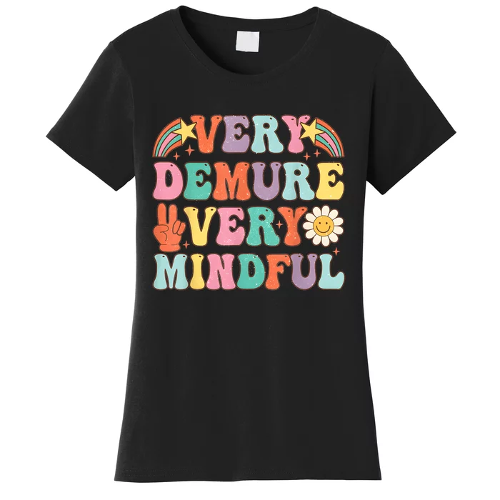 Funny Very Demure Very Mindful Trend Demure & Mindful Retro Women's T-Shirt