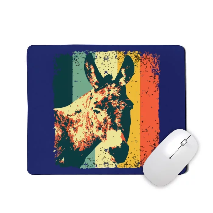 Funny Vintage Donkey Design For Safari Mule Equine Mousepad