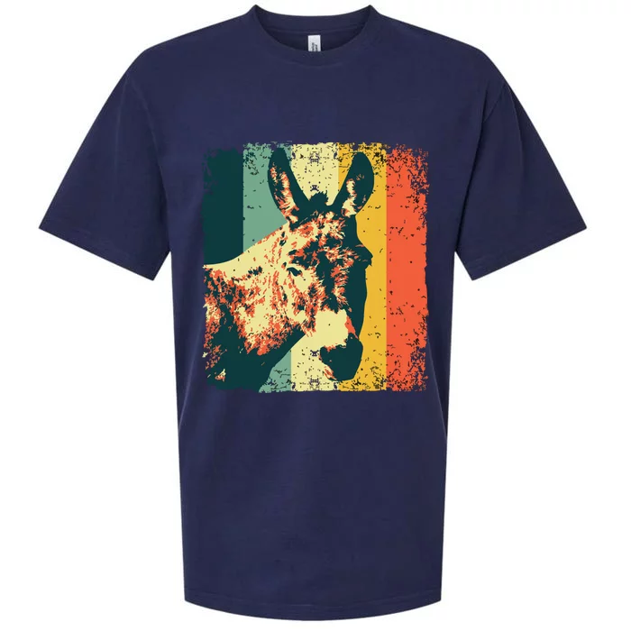 Funny Vintage Donkey Design For Safari Mule Equine Sueded Cloud Jersey T-Shirt