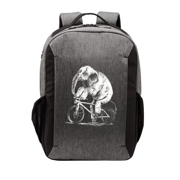 Funny Vintage Elephant On Bike Bicycle Vector Backpack