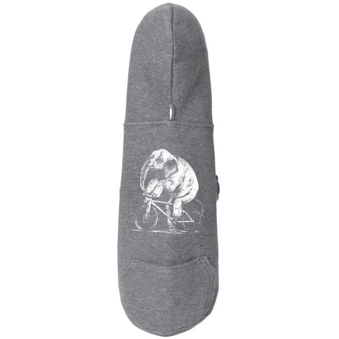 Funny Vintage Elephant On Bike Bicycle Doggie 3-End Fleece Hoodie