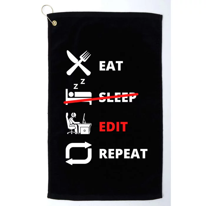 Funny Video Editing Film Making Cool Design For Video Editor Funny Gift Platinum Collection Golf Towel