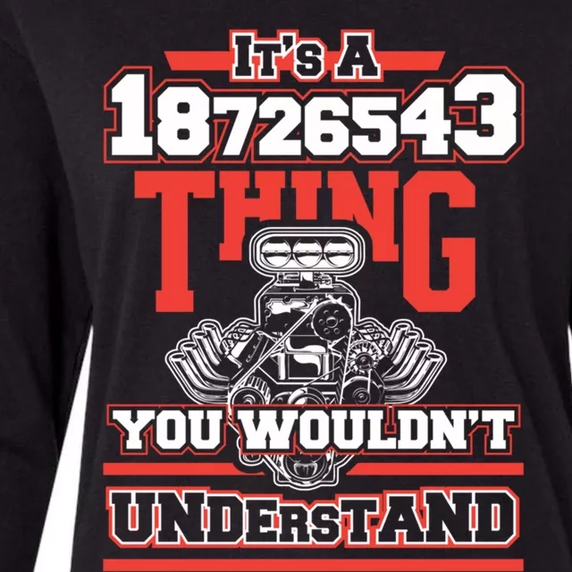 Funny V8 Engine Firing Order 18726543 For Car Guys Gift Womens Cotton Relaxed Long Sleeve T-Shirt