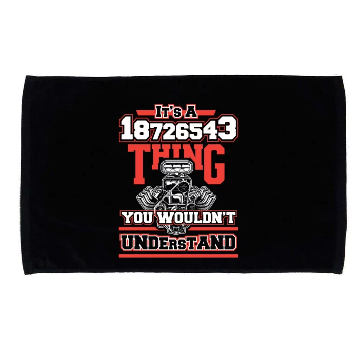 Funny V8 Engine Firing Order 18726543 For Car Guys Gift Microfiber Hand Towel