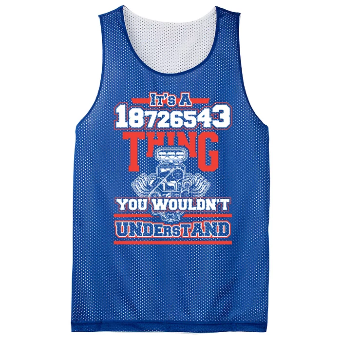 Funny V8 Engine Firing Order 18726543 For Car Guys Gift Mesh Reversible Basketball Jersey Tank