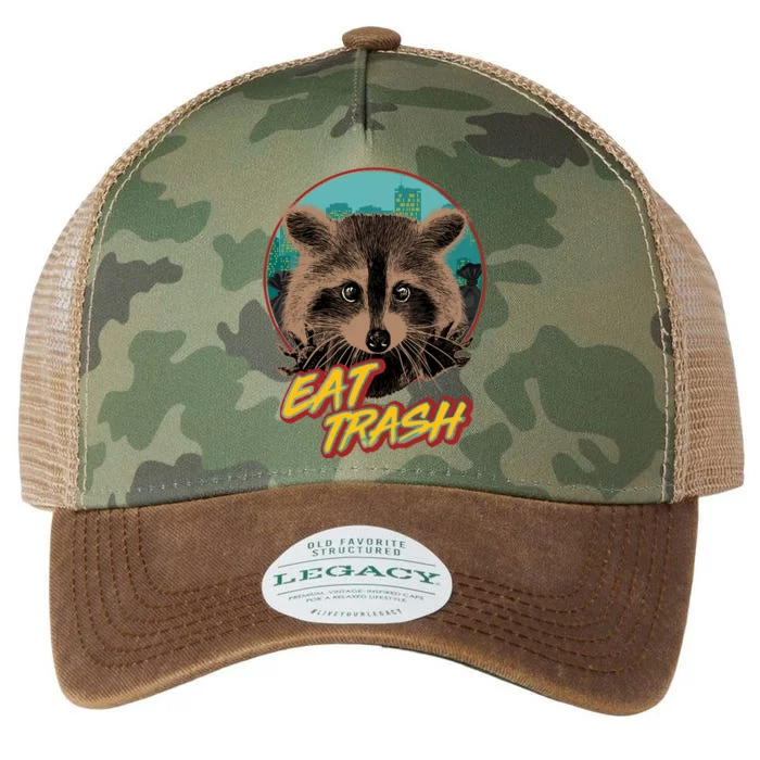 Funny Vintage Eat Trash Raccoon Legacy Tie Dye Trucker Hat