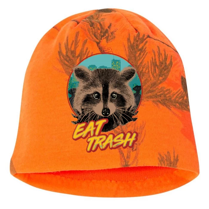 Funny Vintage Eat Trash Raccoon Kati - Camo Knit Beanie