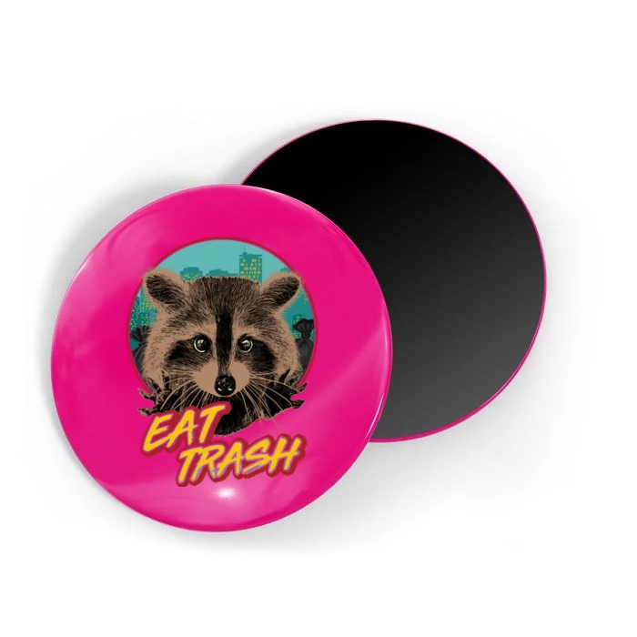 Funny Vintage Eat Trash Raccoon Magnet