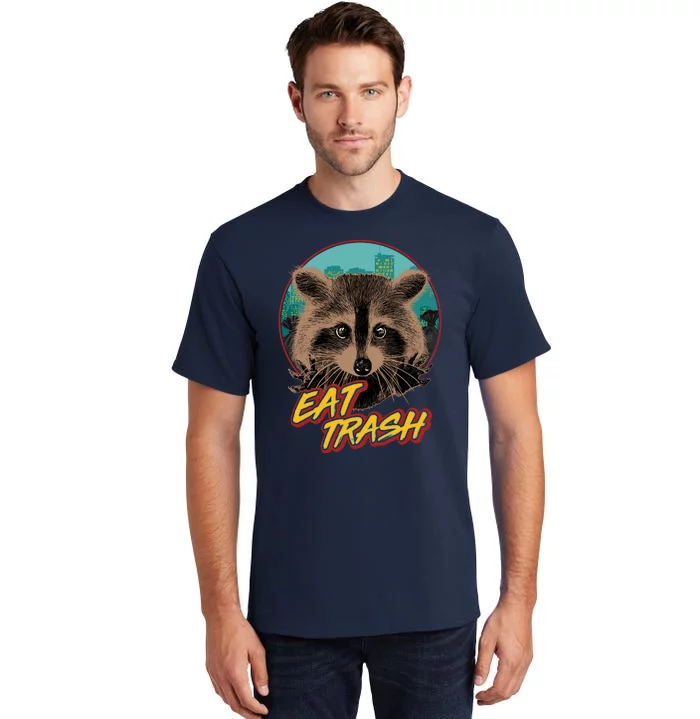 Funny Vintage Eat Trash Raccoon Tall T-Shirt