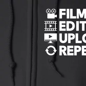 Funny Video Editing Gift Film Making Gift For Video Editor Full Zip Hoodie