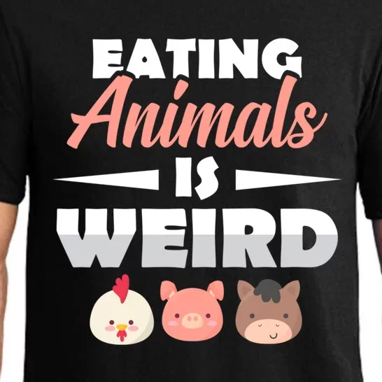 Funny Vegan Eating Animals Is Weird Veggies Plant Based Gift Pajama Set