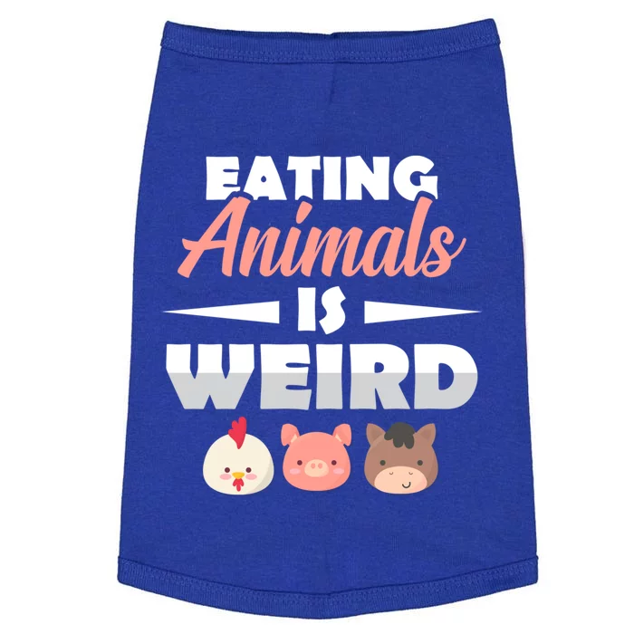 Funny Vegan Eating Animals Is Weird Veggies Plant Based Gift Doggie Tank