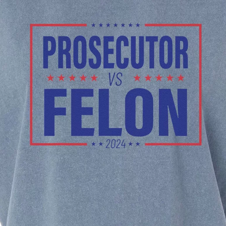 Funny Voting Election 2024 Usa The Prosecutor Vs The Felon Garment-Dyed Women's Muscle Tee