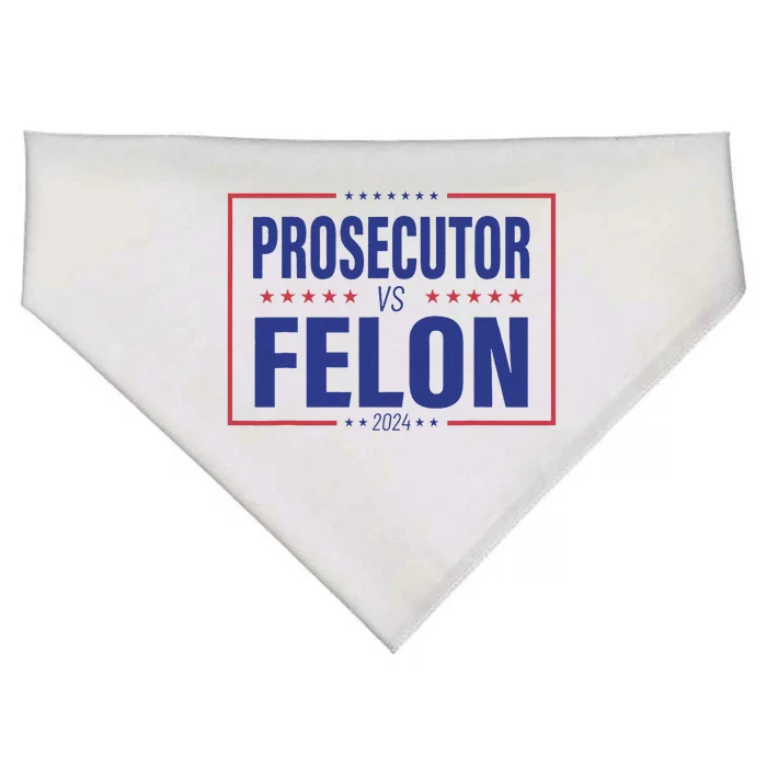 Funny Voting Election 2024 Usa The Prosecutor Vs The Felon USA-Made Doggie Bandana