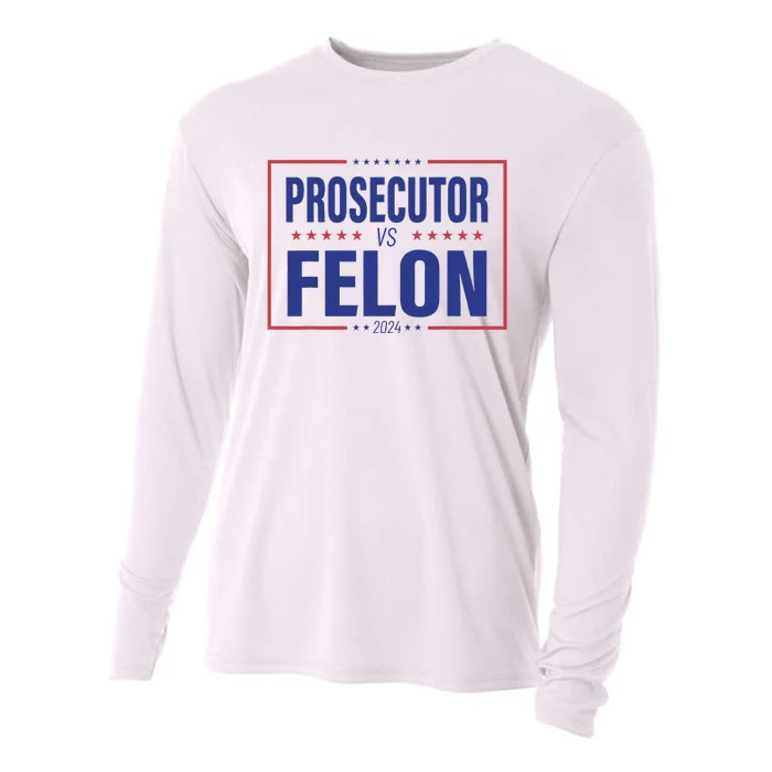 Funny Voting Election 2024 Usa The Prosecutor Vs The Felon Cooling Performance Long Sleeve Crew