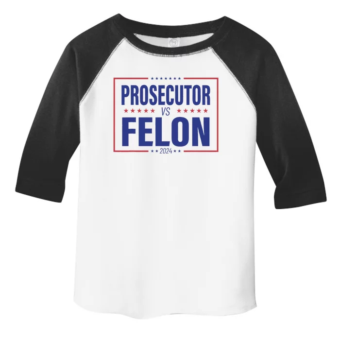 Funny Voting Election 2024 Usa The Prosecutor Vs The Felon Toddler Fine Jersey T-Shirt