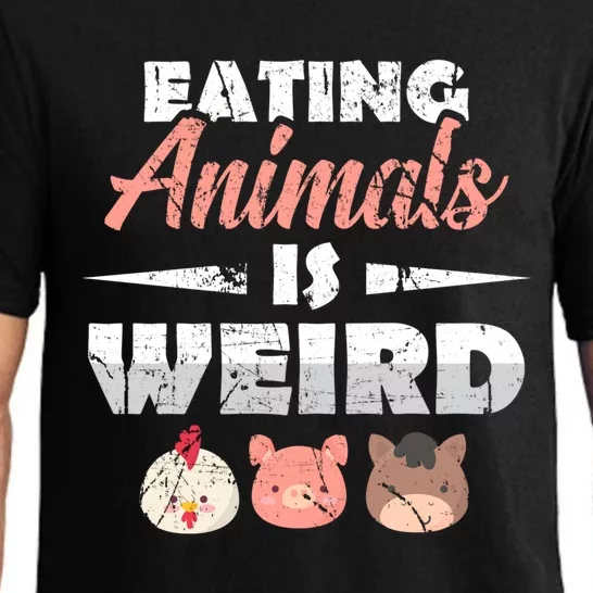 Funny Vegan Eating Animals Is Weird Veggies Plant Based Gift Pajama Set