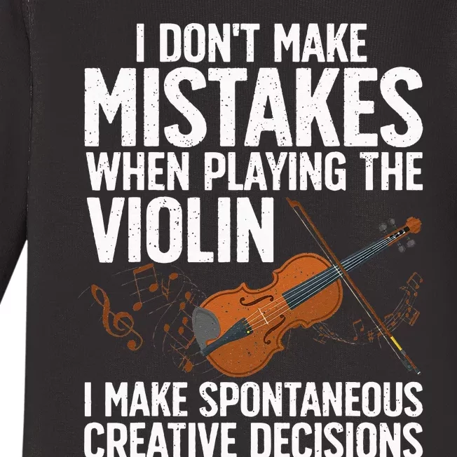 Funny Violin For Men Women Violin Player Orchestra Teacher Baby Long Sleeve Bodysuit