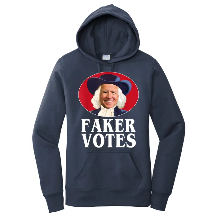 Faker Votes Funny Joe Biden Election Women's Pullover Hoodie