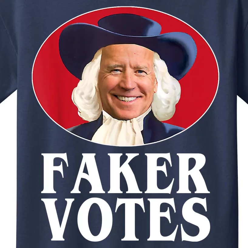 Faker Votes Funny Joe Biden Election Kids T-Shirt