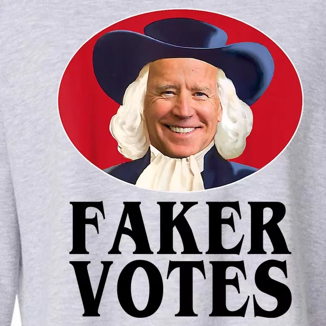 Faker Votes Funny Joe Biden Election Cropped Pullover Crew