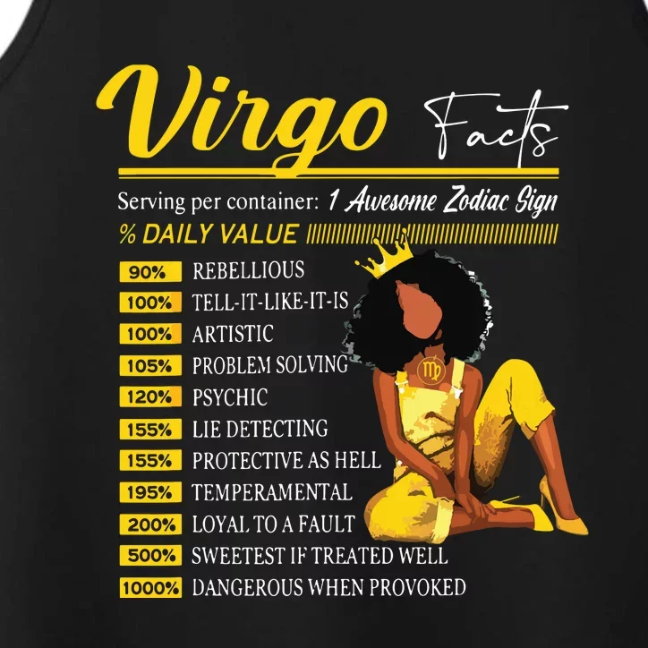 Funny Virgo Facts Awesome Zodiac Sign Horoscope Birthday Performance Tank