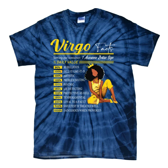 Funny Virgo Facts Awesome Zodiac Sign Horoscope Birthday Tie-Dye T-Shirt