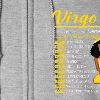 Funny Virgo Facts Awesome Zodiac Sign Horoscope Birthday Full Zip Hoodie