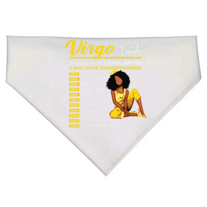 Funny Virgo Facts Awesome Zodiac Sign Horoscope Birthday USA-Made Doggie Bandana