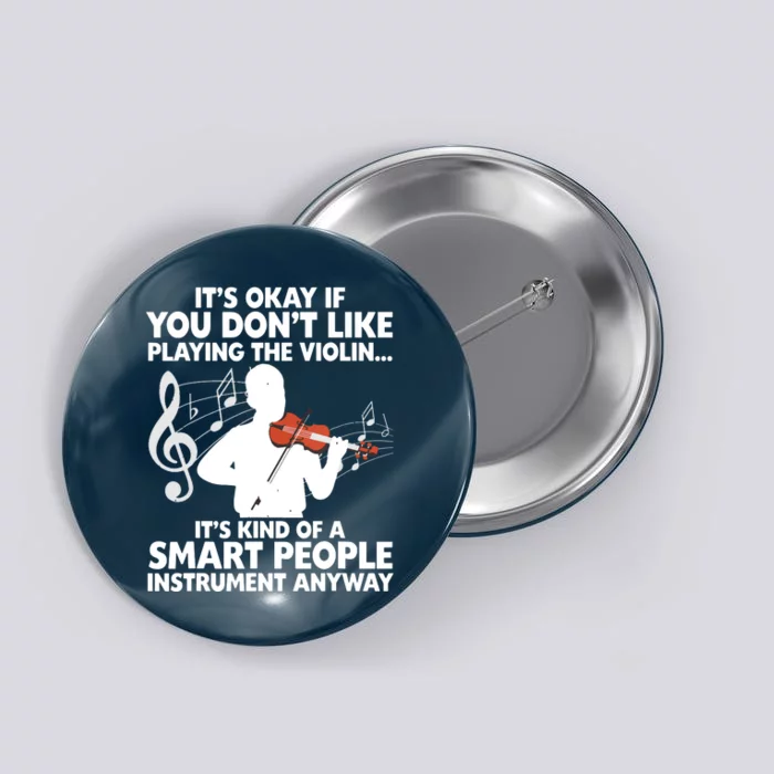 Funny Violin For Men Women Music Instrument Player Musicians Button