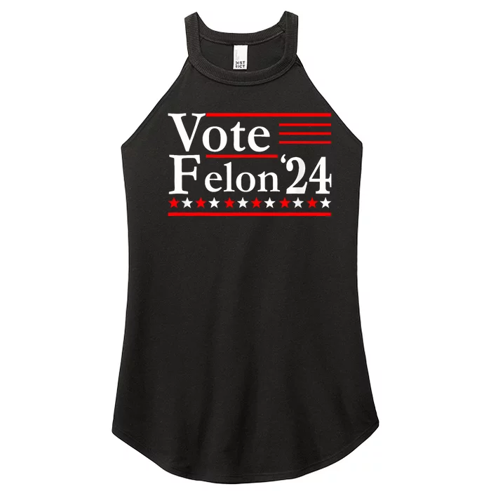 Funny Vote Felon24 Funny Pro Trump 2024 Women’s Perfect Tri Rocker Tank