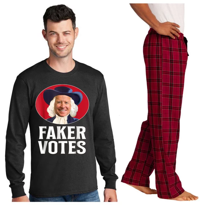 Faker Votes Funny Joe Biden Long Sleeve Pajama Set