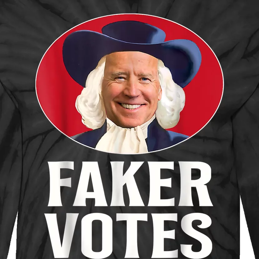 Faker Votes Funny Joe Biden Tie-Dye Long Sleeve Shirt