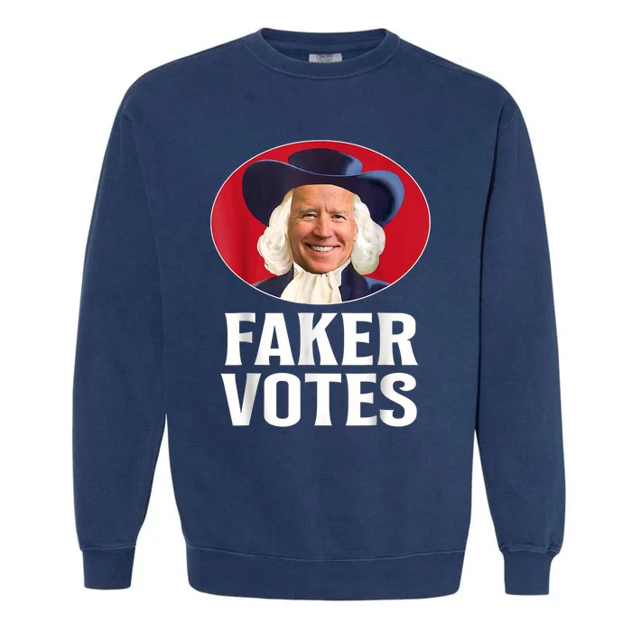 Faker Votes Funny Joe Biden Garment-Dyed Sweatshirt