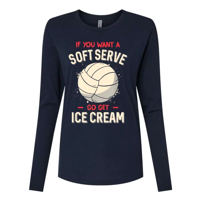 Funny Volleyball Womens Cotton Relaxed Long Sleeve T-Shirt