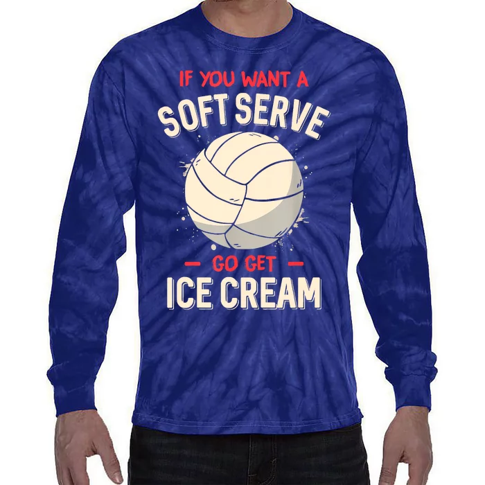 Funny Volleyball Tie-Dye Long Sleeve Shirt