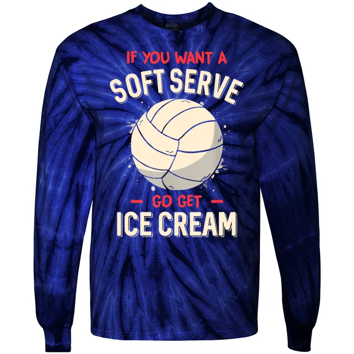 Funny Volleyball Tie-Dye Long Sleeve Shirt