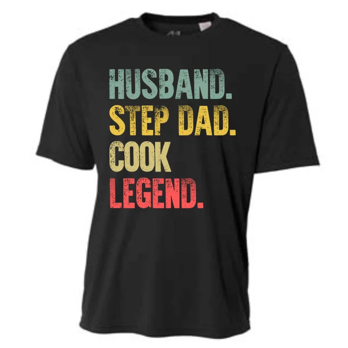 Funny Vintage Funny Gift Husband Step Dad Cook Legend Gift Cooling Performance Crew T-Shirt