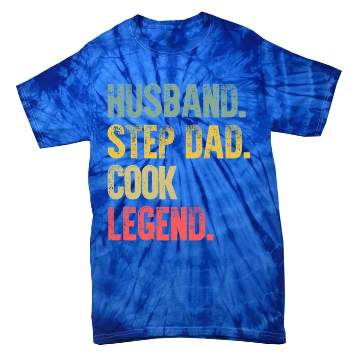 Funny Vintage Funny Gift Husband Step Dad Cook Legend Gift Tie-Dye T-Shirt