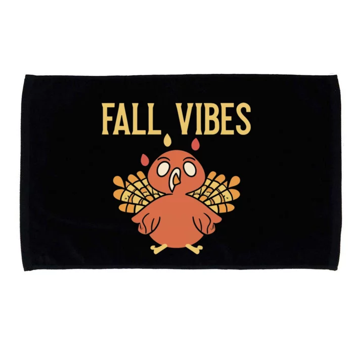 Fall Vibes Funny Thanksgiving Microfiber Hand Towel