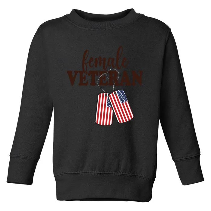 Female Veteran Toddler Sweatshirt