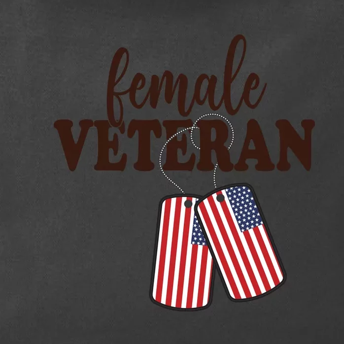 Female Veteran Zip Tote Bag