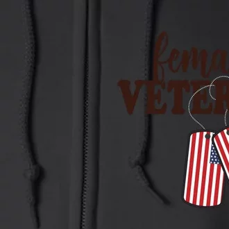 Female Veteran Full Zip Hoodie