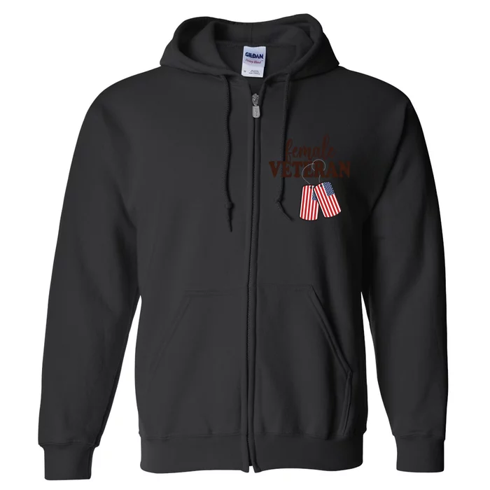 Female Veteran Full Zip Hoodie