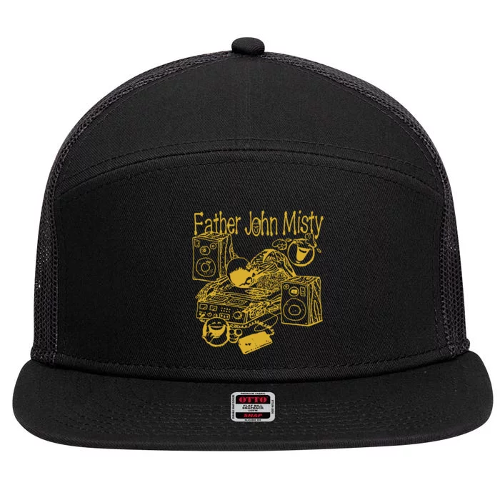 Favorite Vegetable Father John Misty 7 Panel Mesh Trucker Snapback Hat