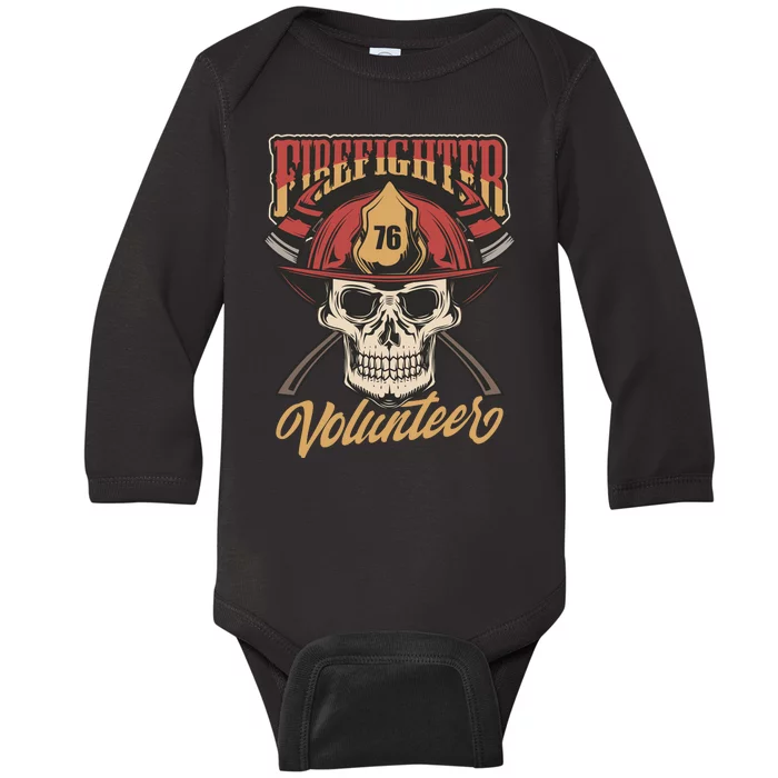 Firefighter Volunteer Baby Long Sleeve Bodysuit