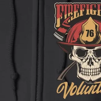 Firefighter Volunteer Full Zip Hoodie